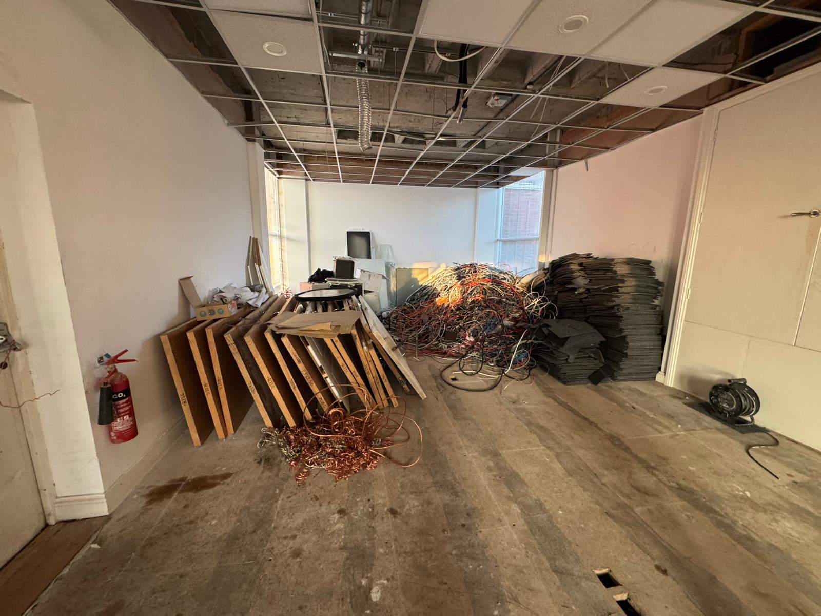 piles of old materials