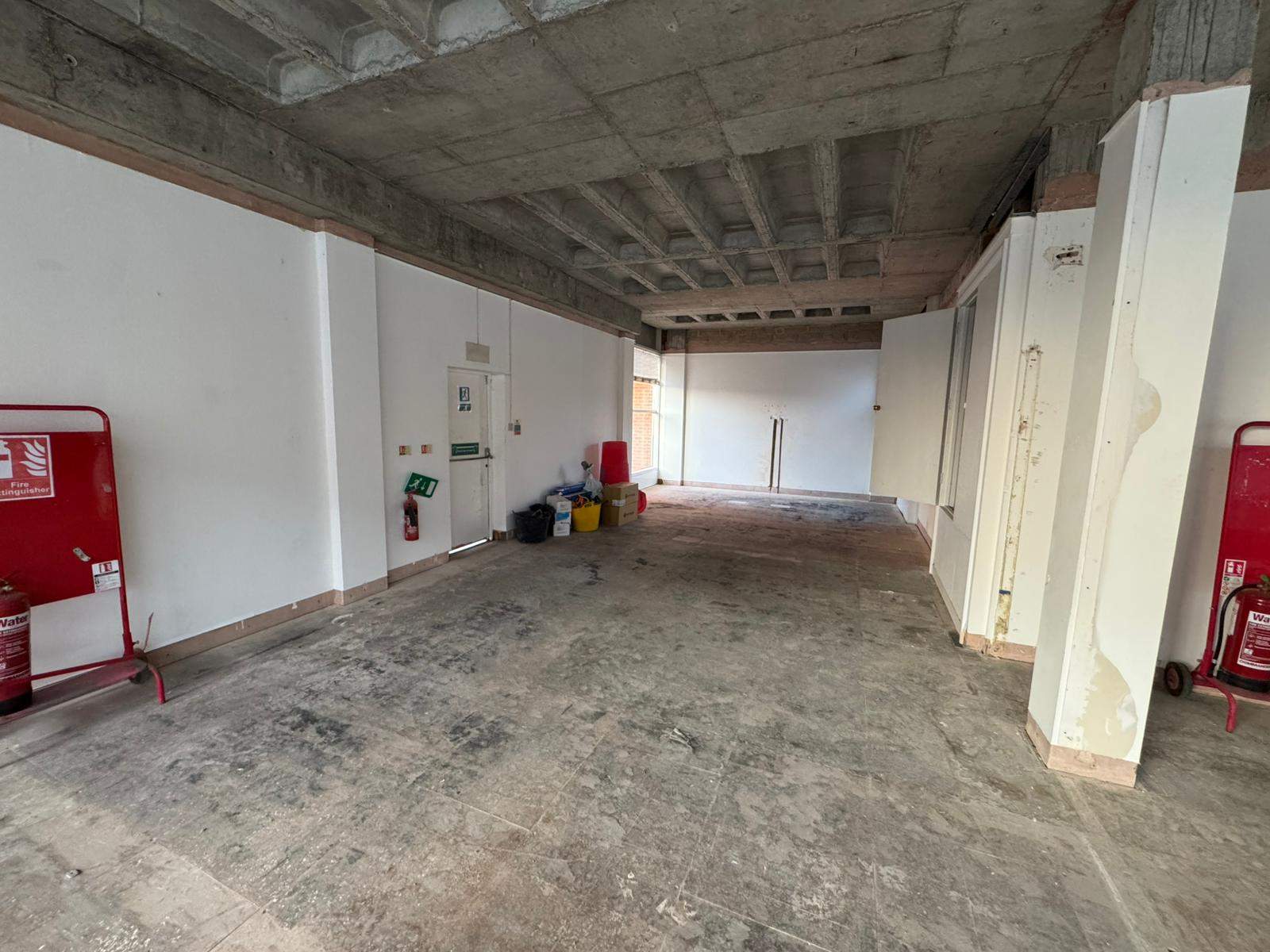 hall emptied for new upcoming works.