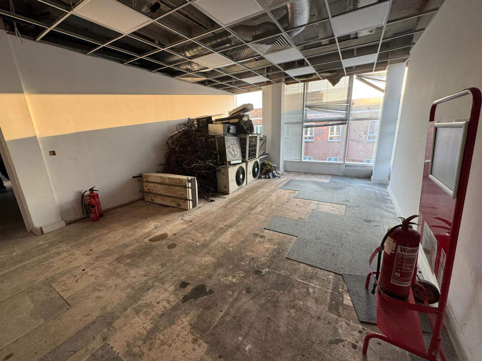 cleaning in progress